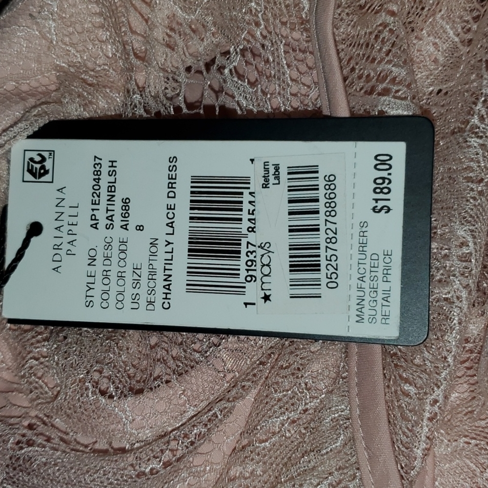 ADRIANNA PAPEL CHANTILLY LACE TIER DRESS SIZE 8 - Picture 6 of 8